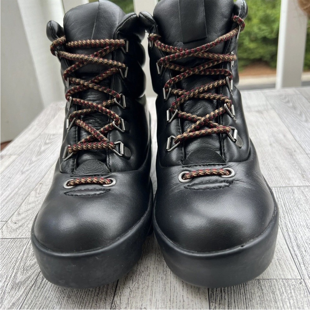 Joe's Jeans Avery Hiking Boots Leather Lace-Up Black Women’s Size 6M NEW Black - Picture 2 of 8